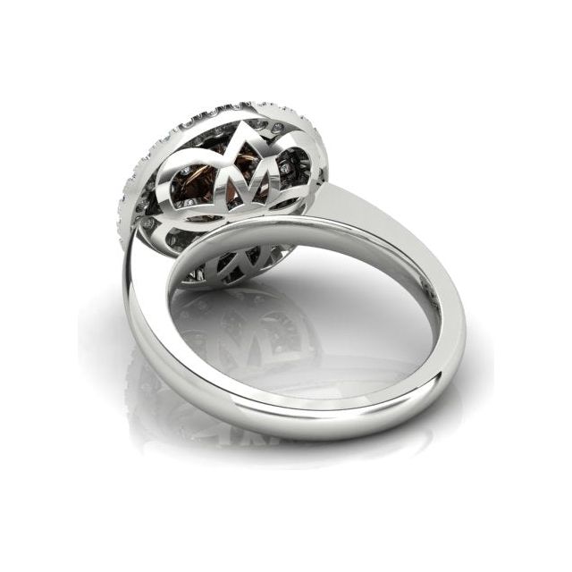 18ct White & Rose Gold 1.76ct Argyle Origin Diamond Double-Halo Dress Ring