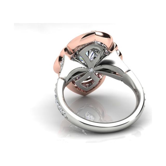 18ct White & Rose Gold 2.77ct Argyle Origin Pink Diamond Double-Halo Dress Ring