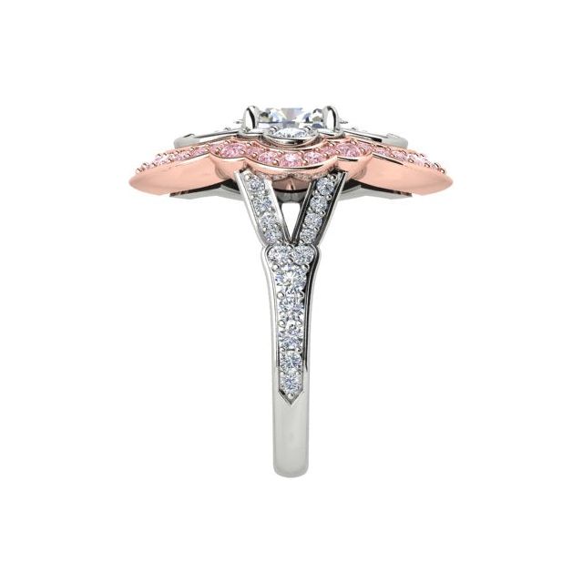 18ct White & Rose Gold 2.77ct Argyle Origin Pink Diamond Double-Halo Dress Ring