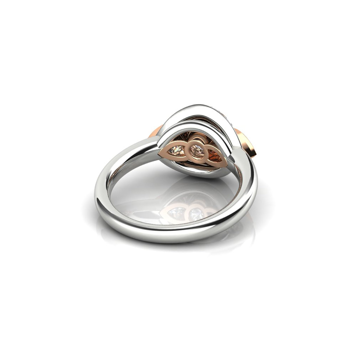 18ct White & Rose Gold Diamond Engagement Ring