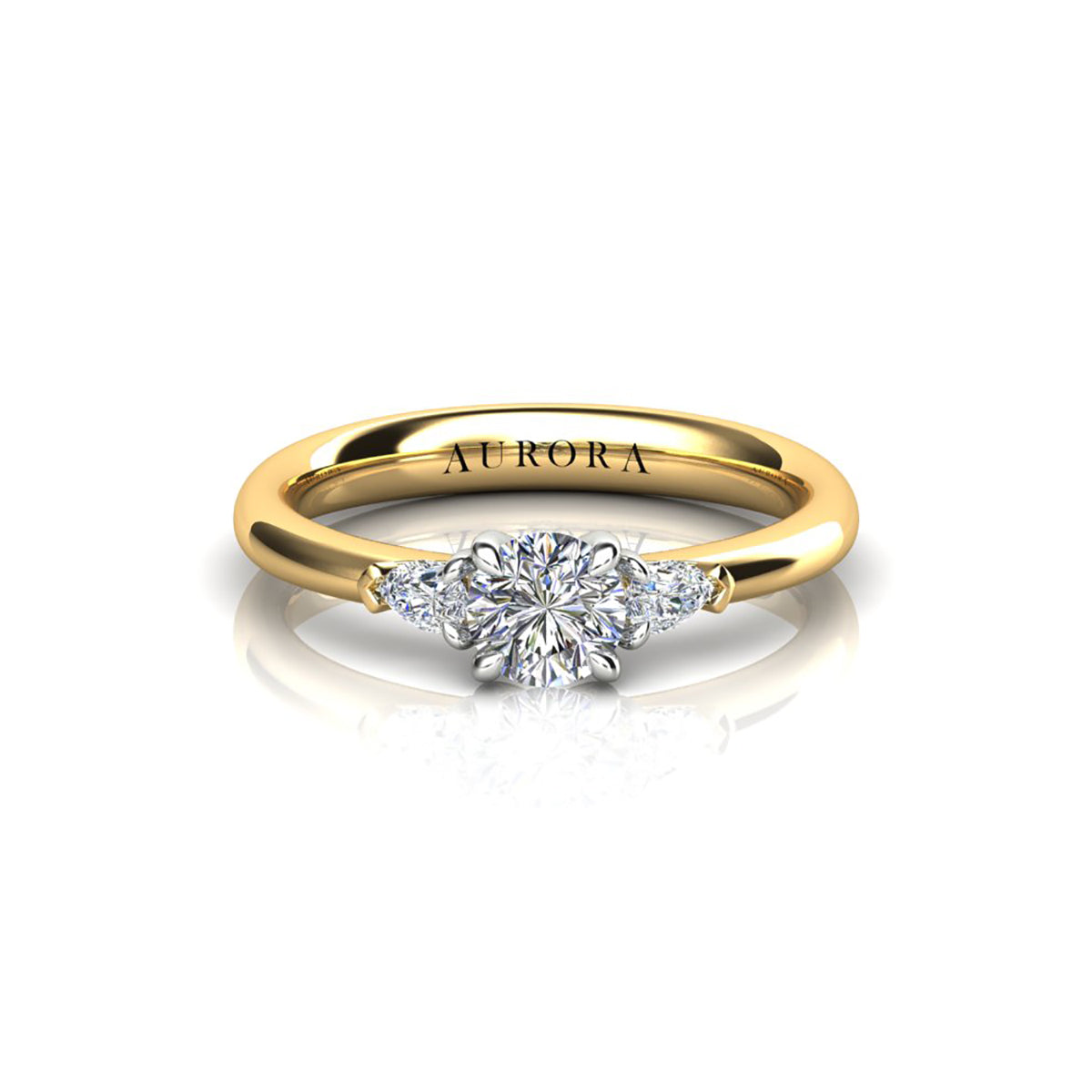 18ct Yellow Gold Diamond Engagement Ring