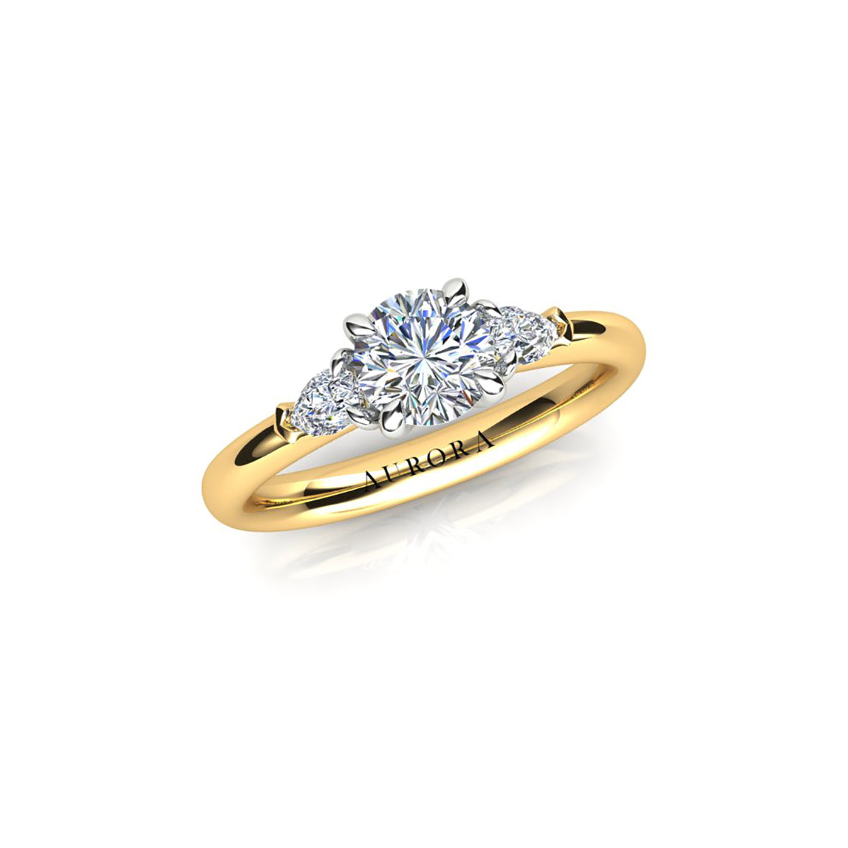 18ct Yellow Gold Diamond Engagement Ring
