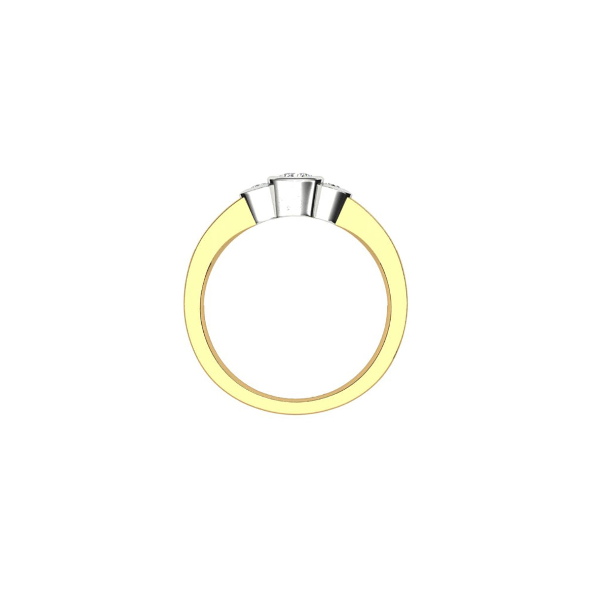 18ct Yellow & White Gold Diamond Engagement Ring