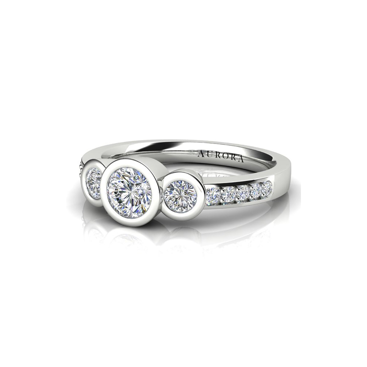 18ct White Gold Diamond Engagement Ring