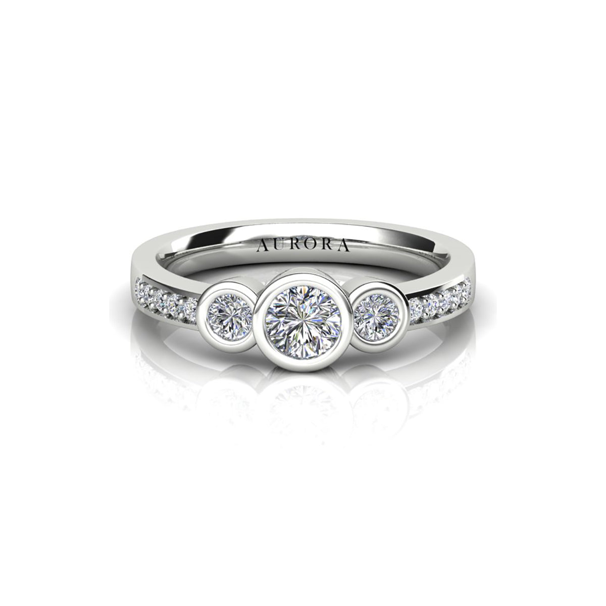 18ct White Gold Diamond Engagement Ring