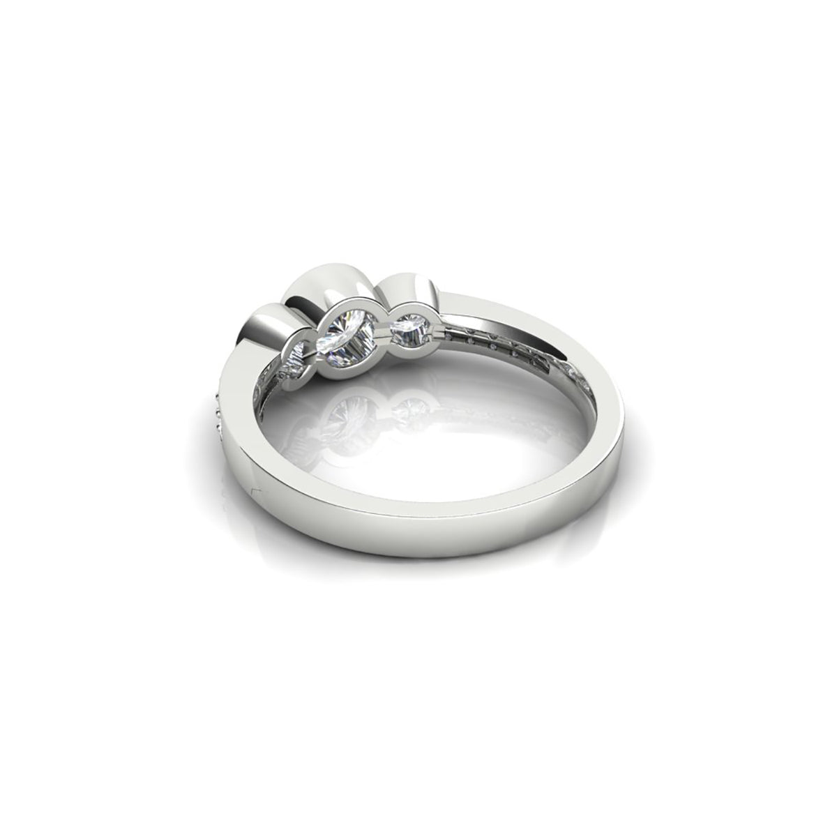 18ct White Gold Diamond Engagement Ring