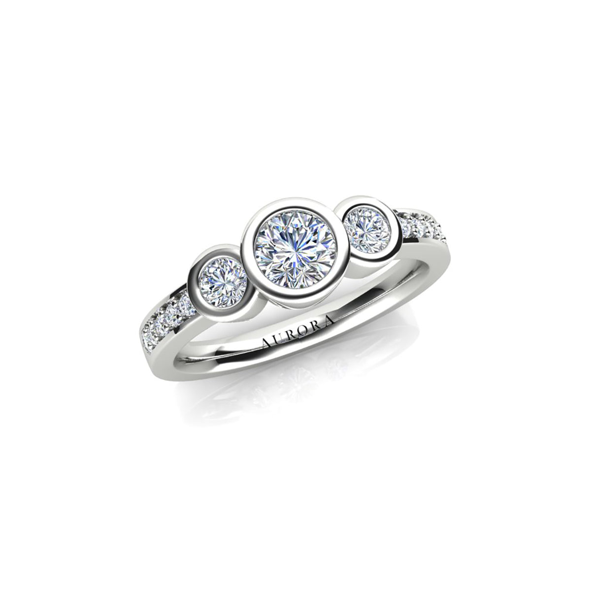 18ct White Gold Diamond Engagement Ring