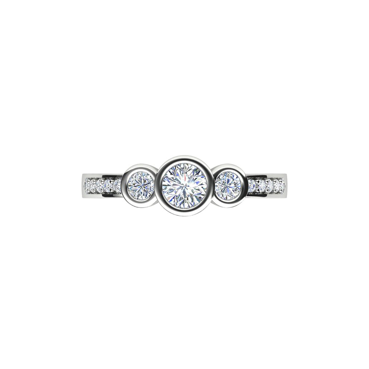 18ct White Gold Diamond Engagement Ring