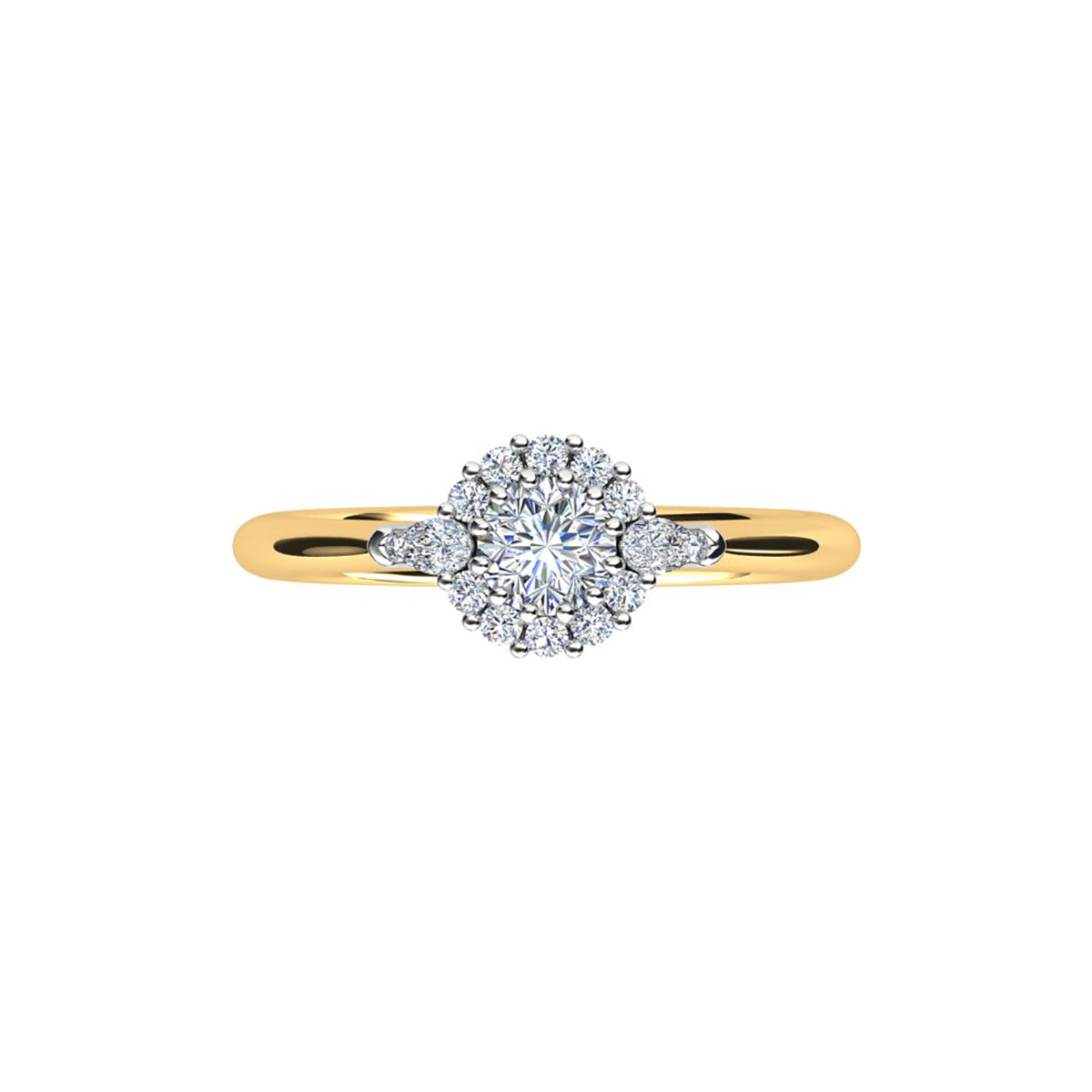 18ct Yellow Gold Diamond Engagement Ring