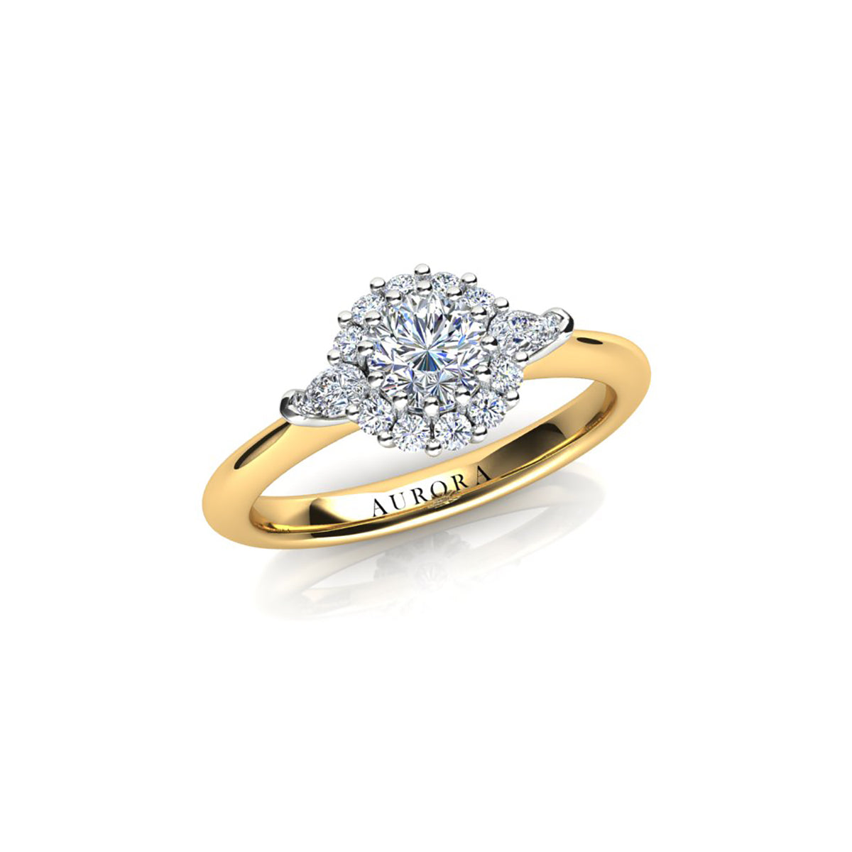 18ct Yellow Gold Diamond Engagement Ring