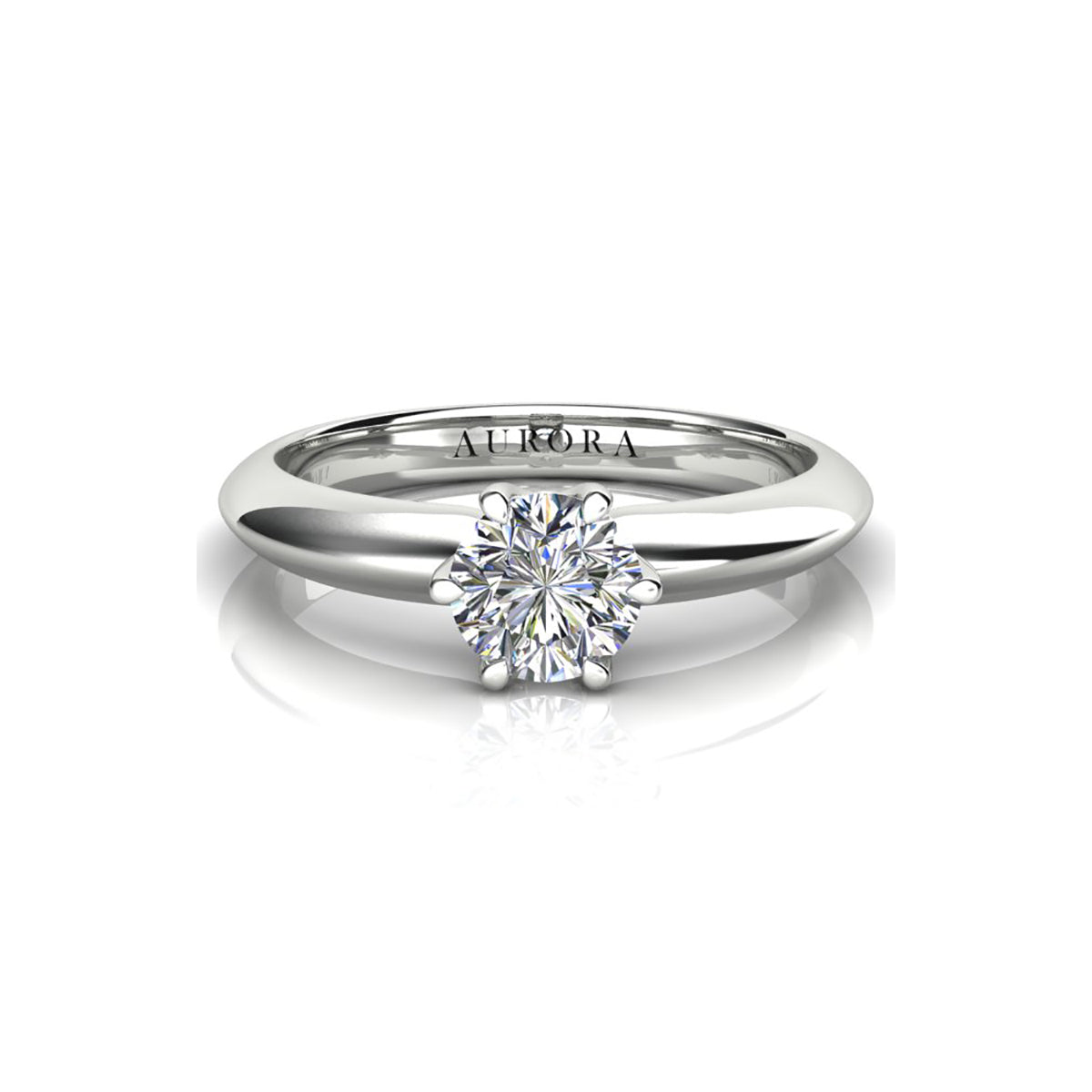 18ct White Gold Diamond Solitaire Engagement Ring