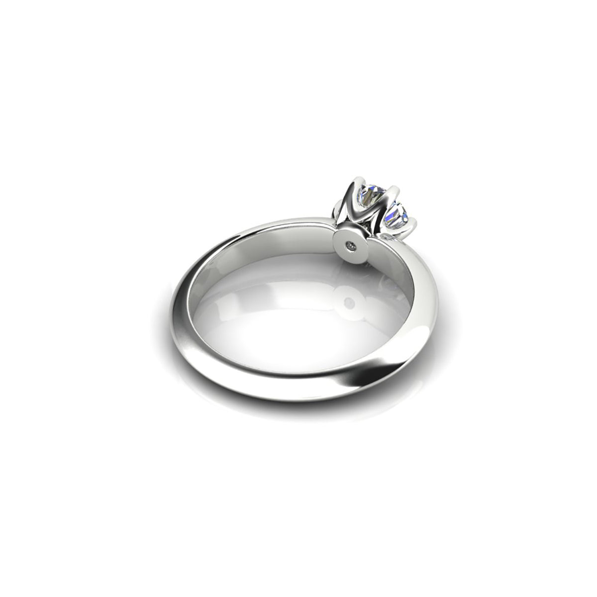 18ct White Gold Diamond Solitaire Engagement Ring