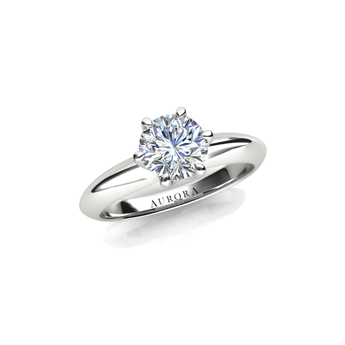 18ct White Gold Diamond Solitaire Engagement Ring