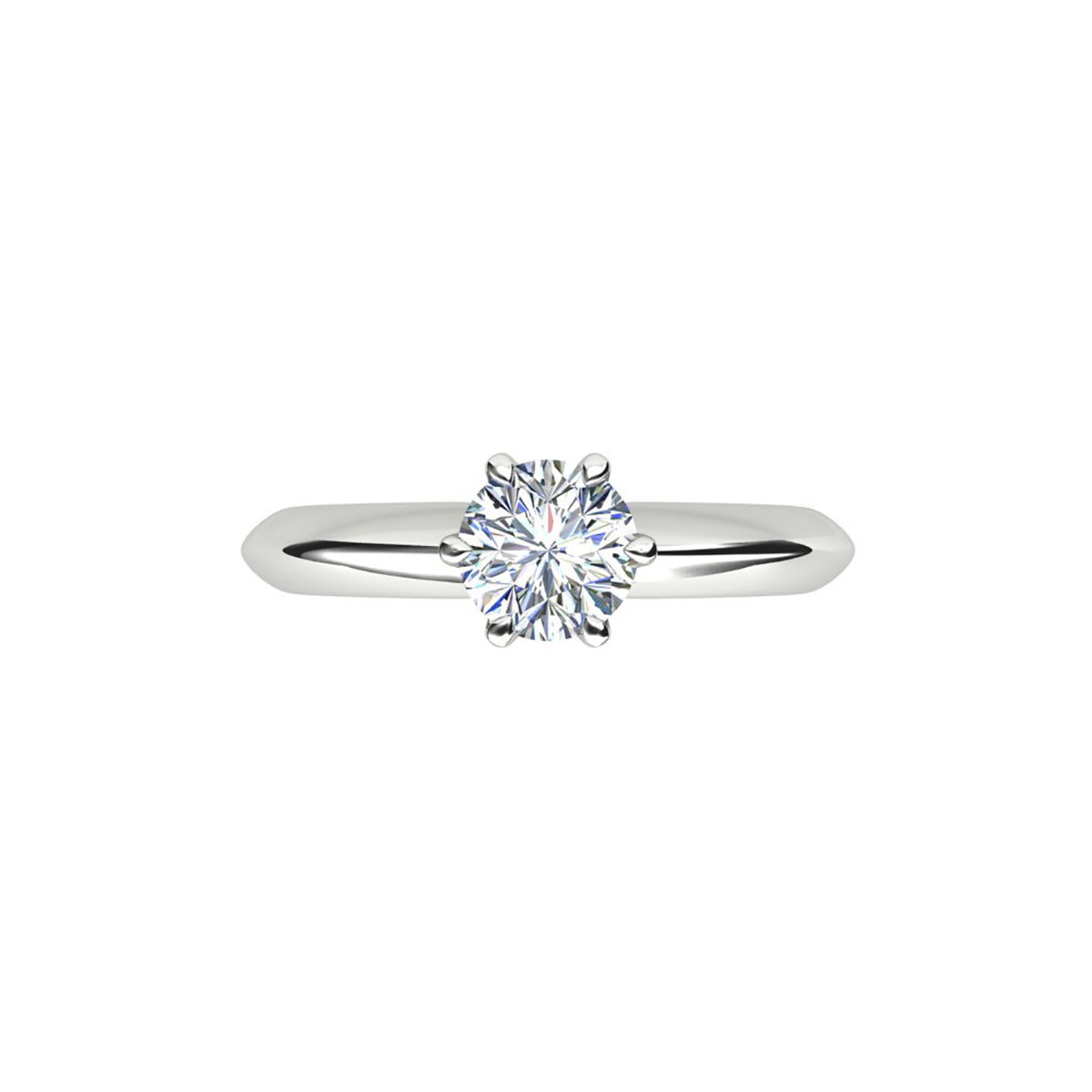 18ct White Gold Diamond Solitaire Engagement Ring