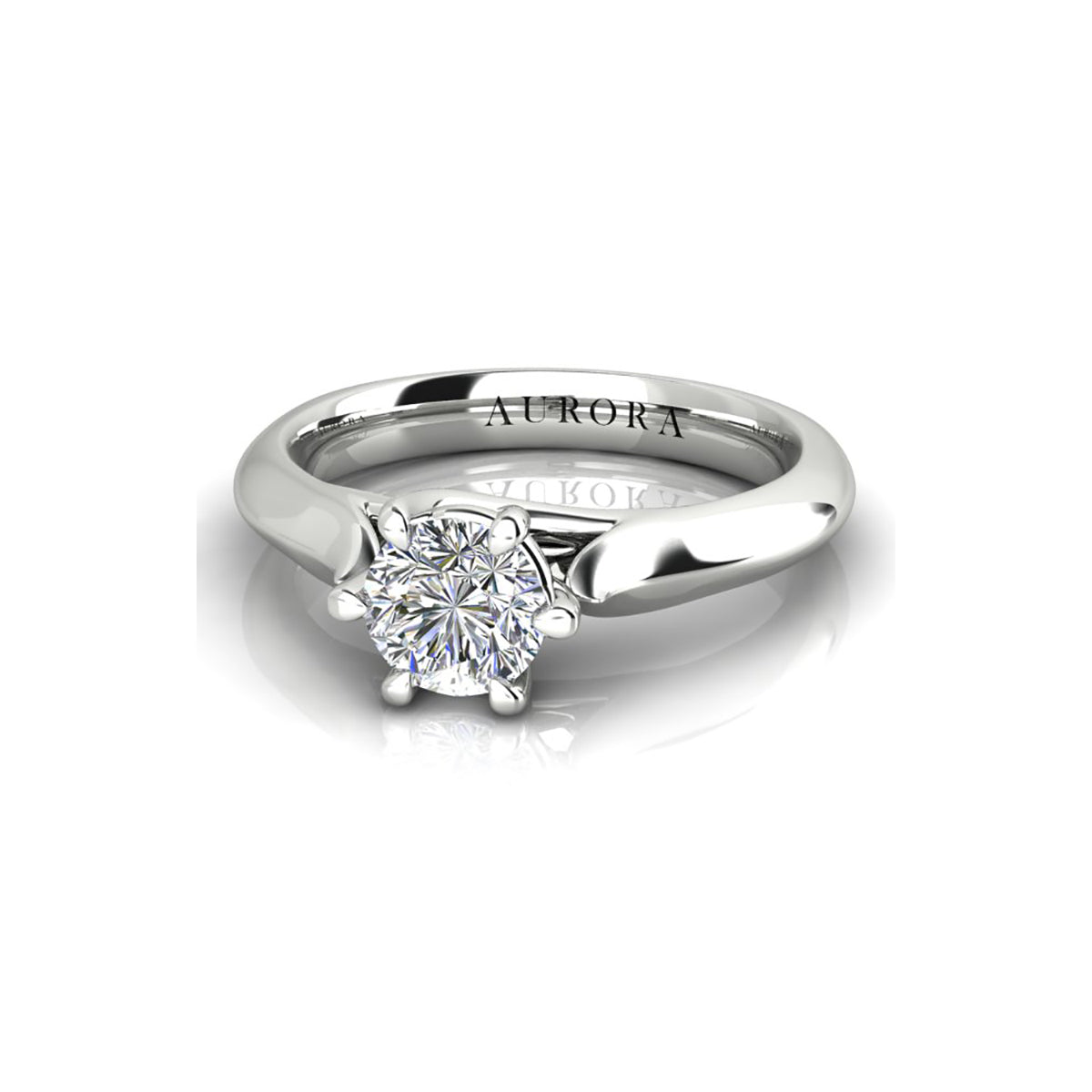 18ct White Gold Diamond Solitaire Engagement Ring