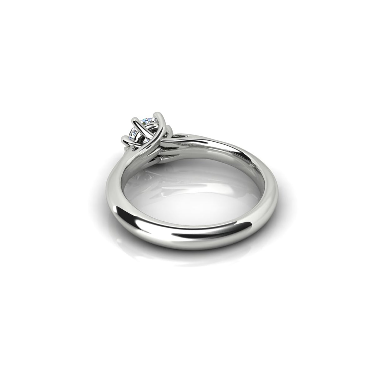 18ct White Gold Diamond Solitaire Engagement Ring
