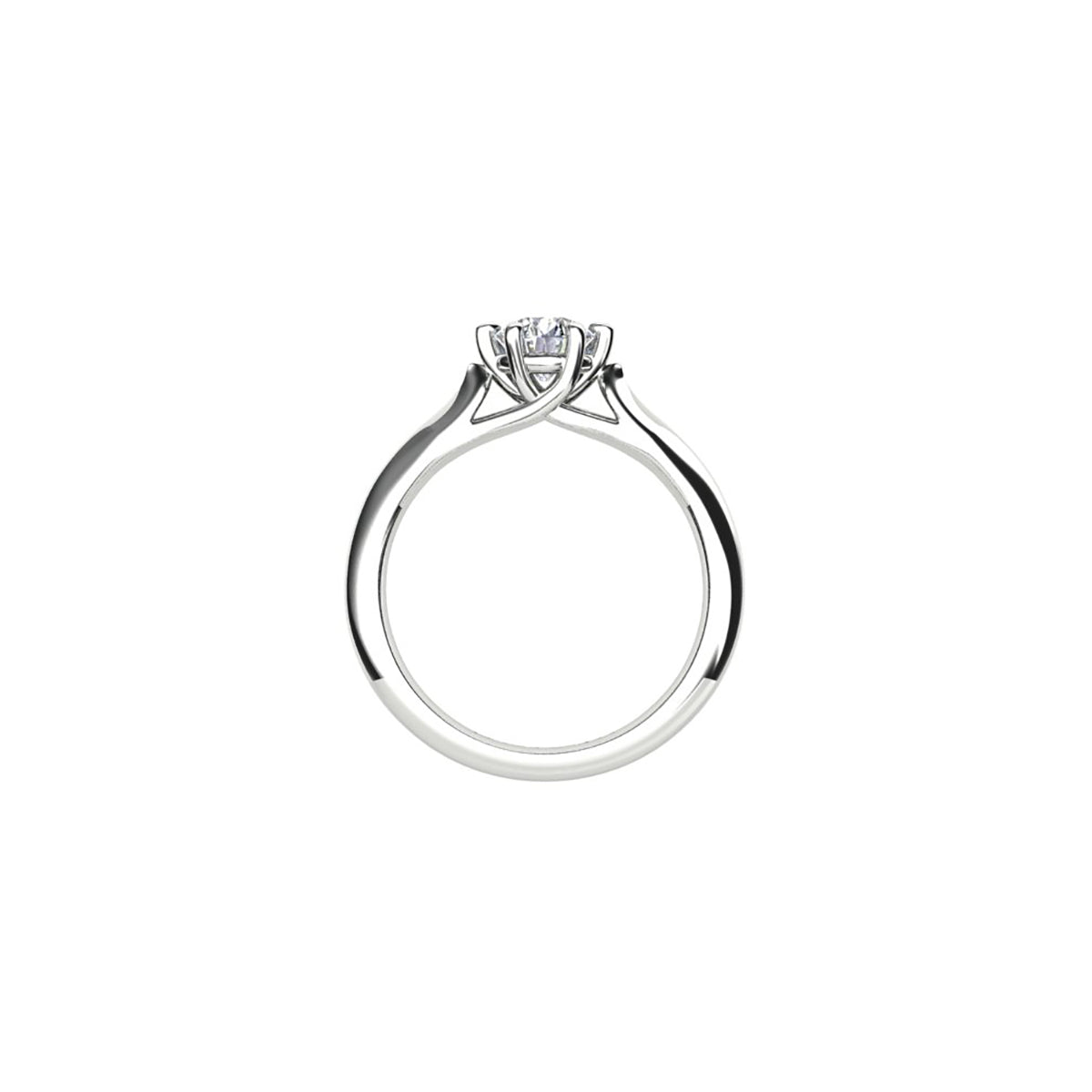 18ct White Gold Diamond Solitaire Engagement Ring
