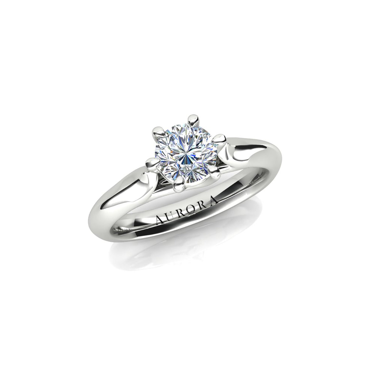 18ct White Gold Diamond Solitaire Engagement Ring