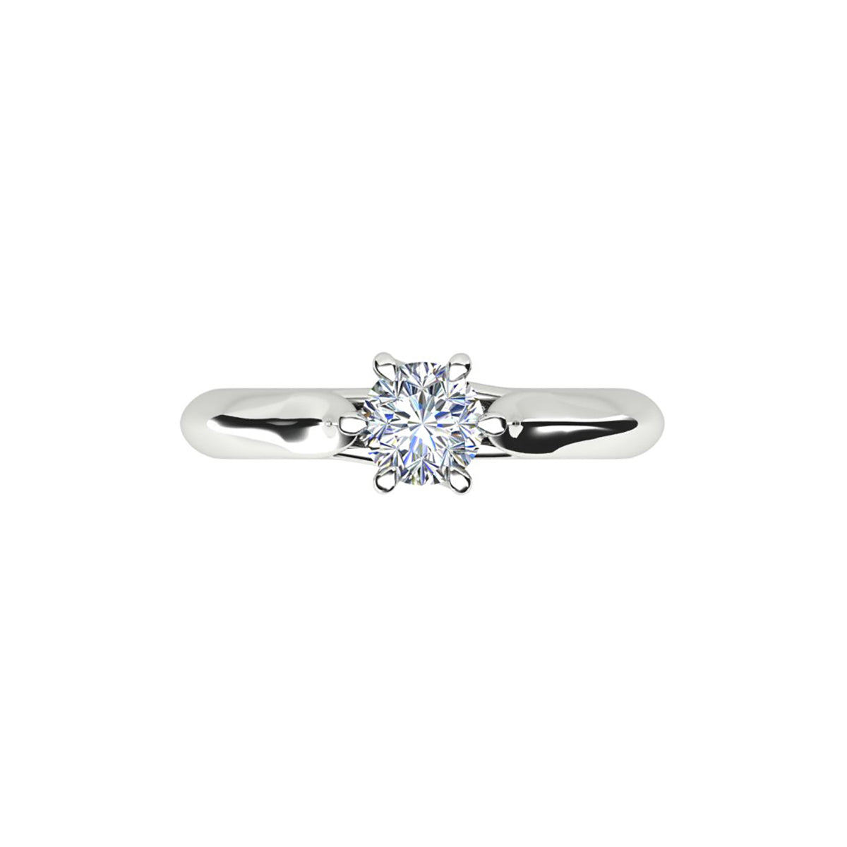 18ct White Gold Diamond Solitaire Engagement Ring