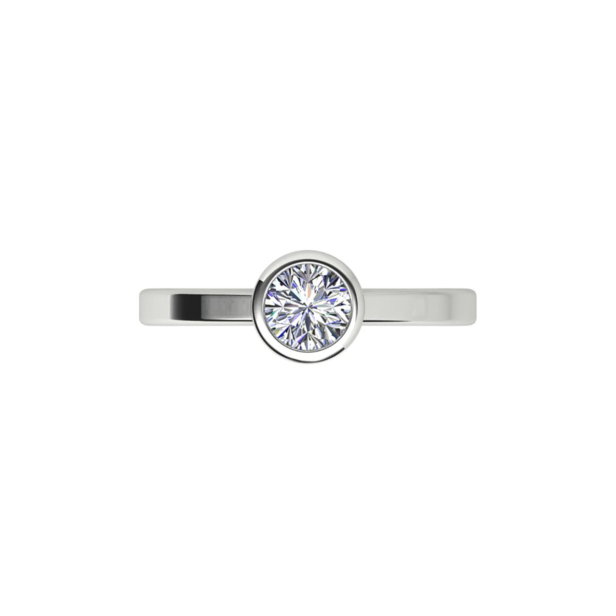 18ct White Gold Diamond Engagement Ring