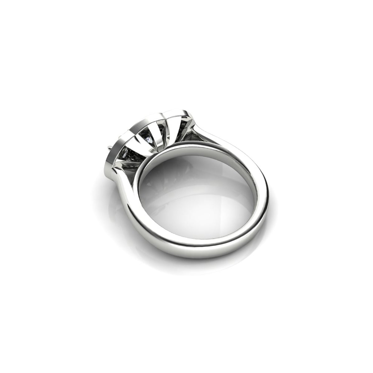 18ct White Gold Diamond Trilogy Engagement Ring