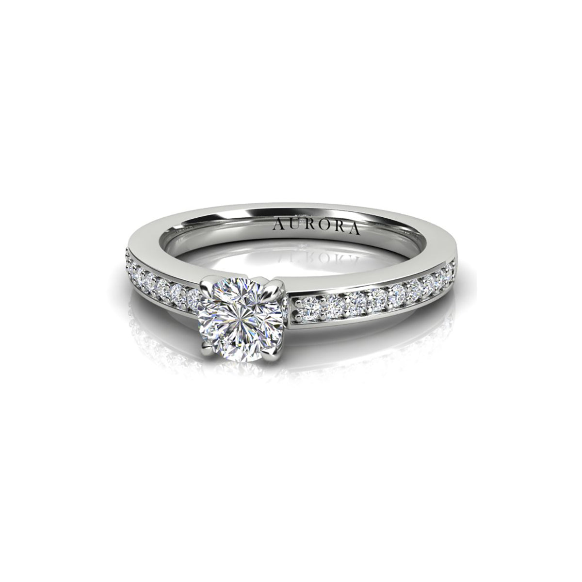 18ct White Gold Diamond Solitaire Engagement Ring