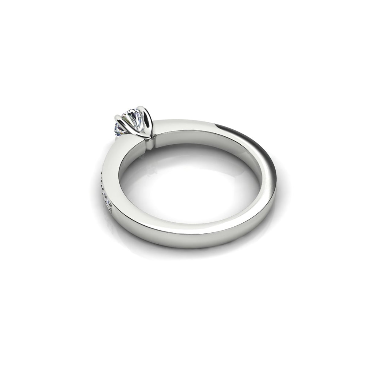 18ct White Gold Diamond Solitaire Engagement Ring