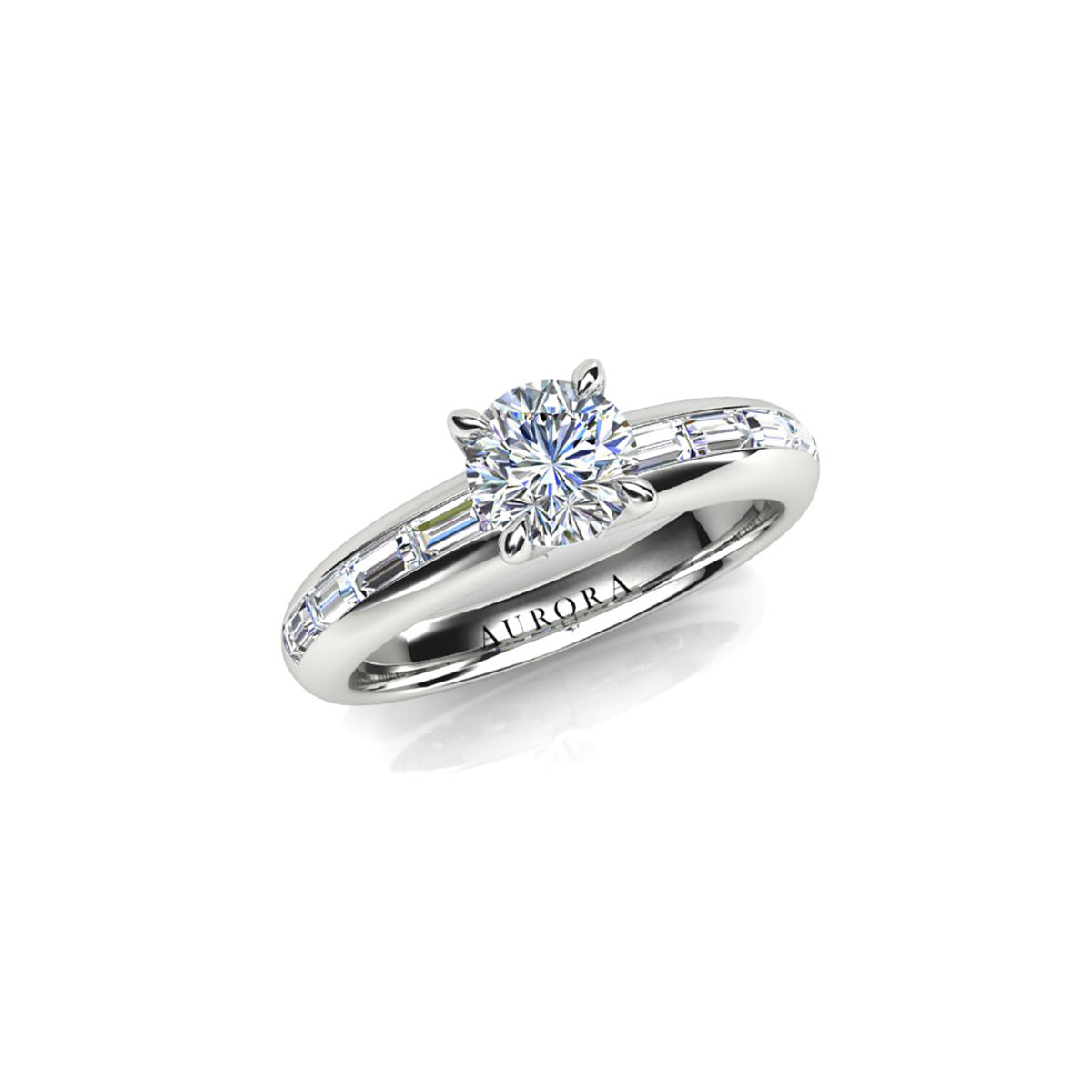 18ct White Gold Diamond Engagement Ring