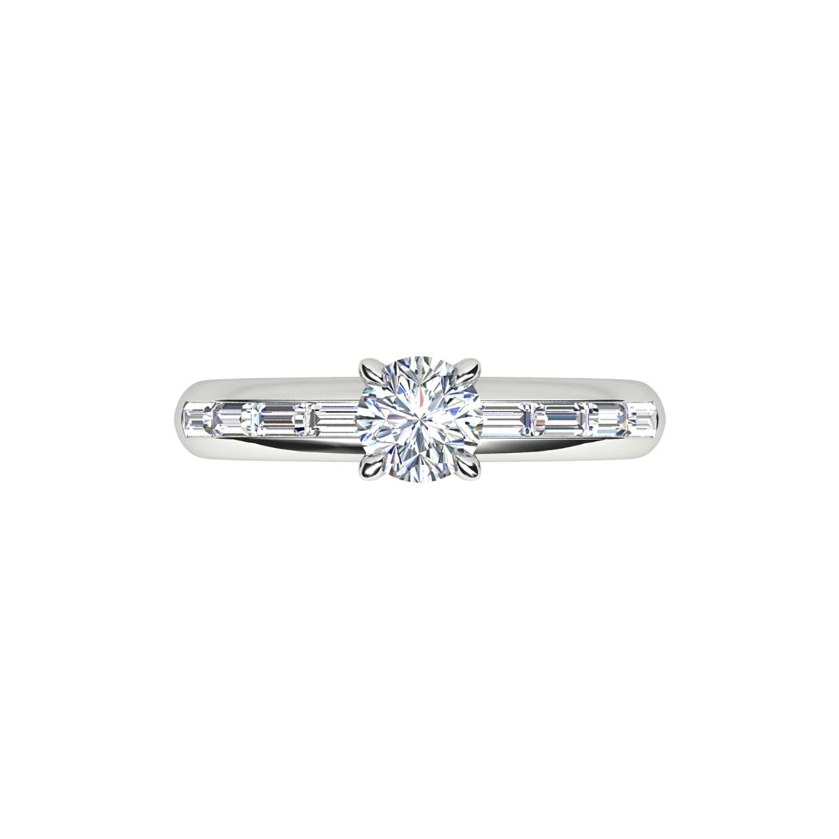 18ct White Gold Diamond Engagement Ring