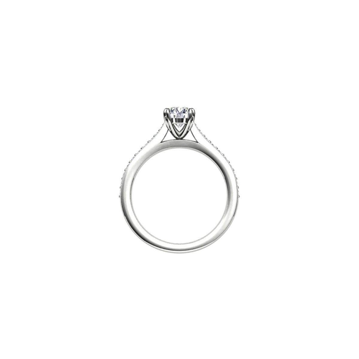 18ct White Gold Diamond Solitaire Engagement Ring