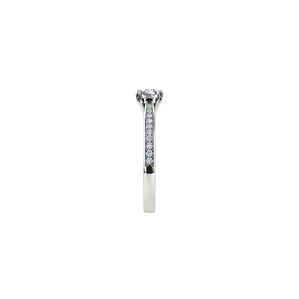 18ct White Gold Diamond Solitaire Engagement Ring