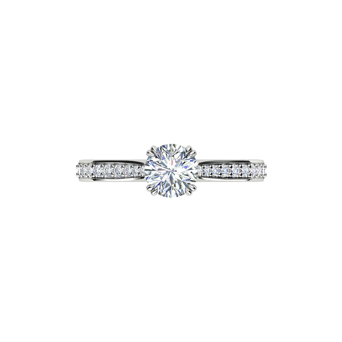 18ct White Gold Diamond Solitaire Engagement Ring