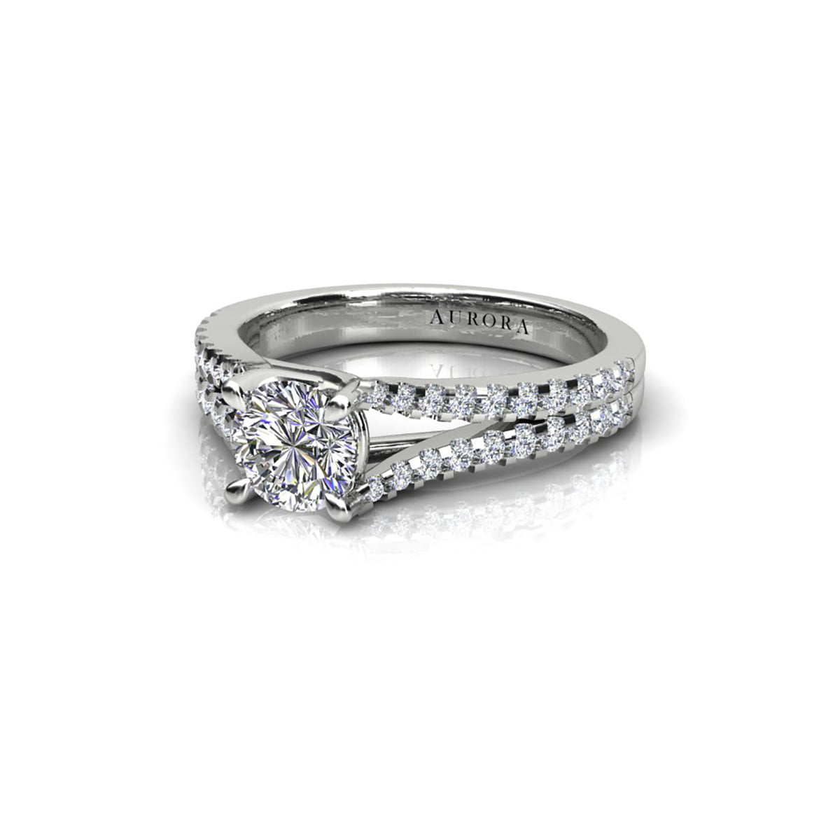 18ct White Gold Diamond Solitaire Engagement Ring