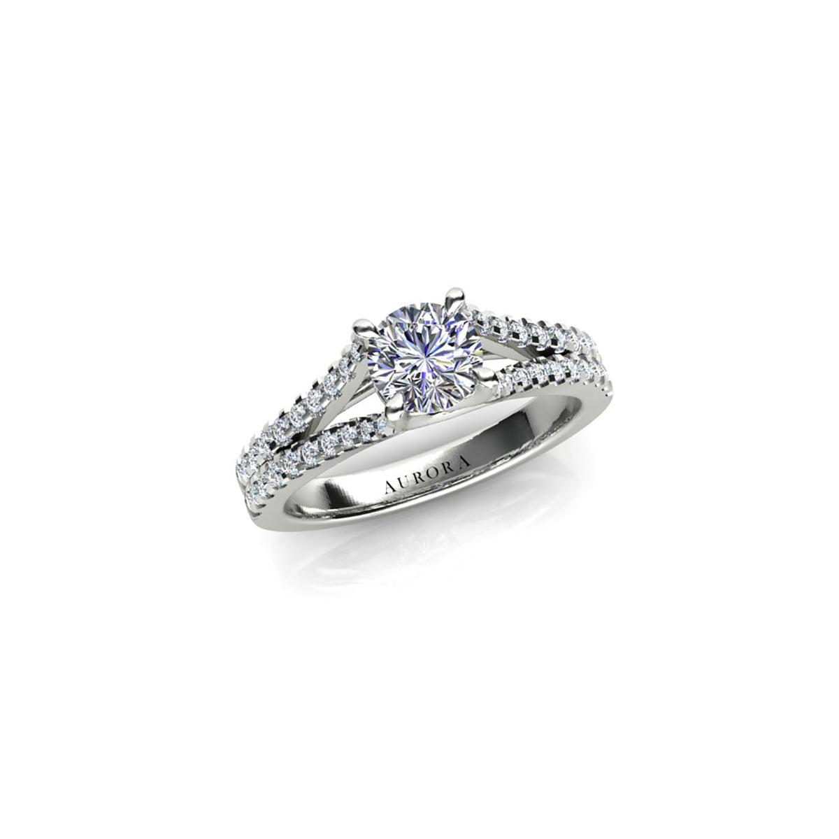 18ct White Gold Diamond Solitaire Engagement Ring