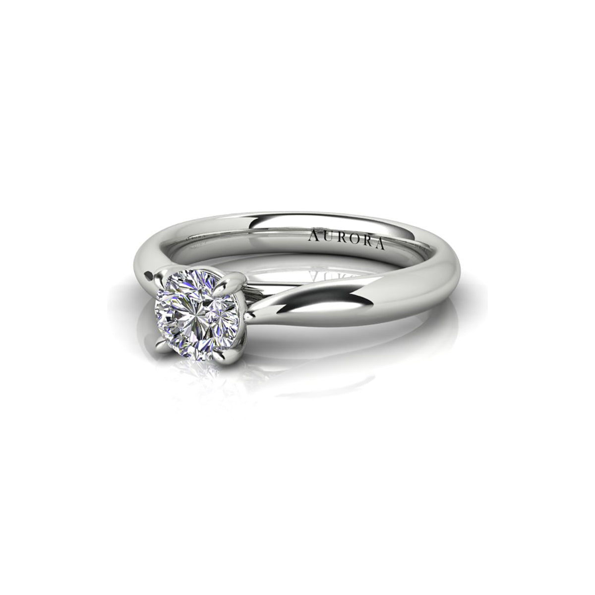 18ct White Gold Diamond Solitaire Engagement Ring