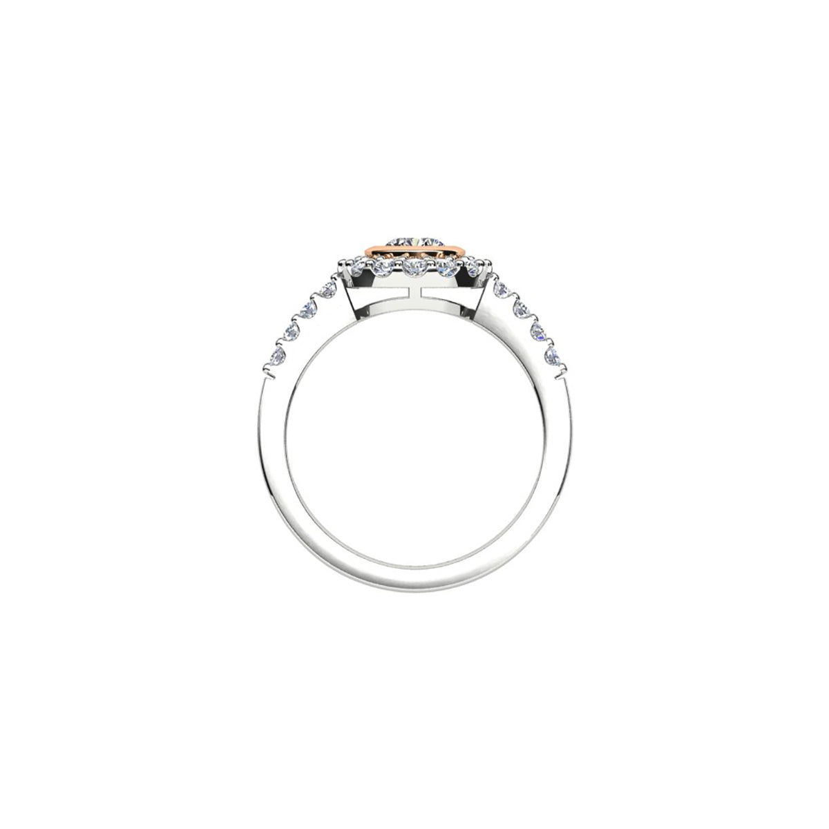 18ct White Gold Diamond Halo Engagement Ring