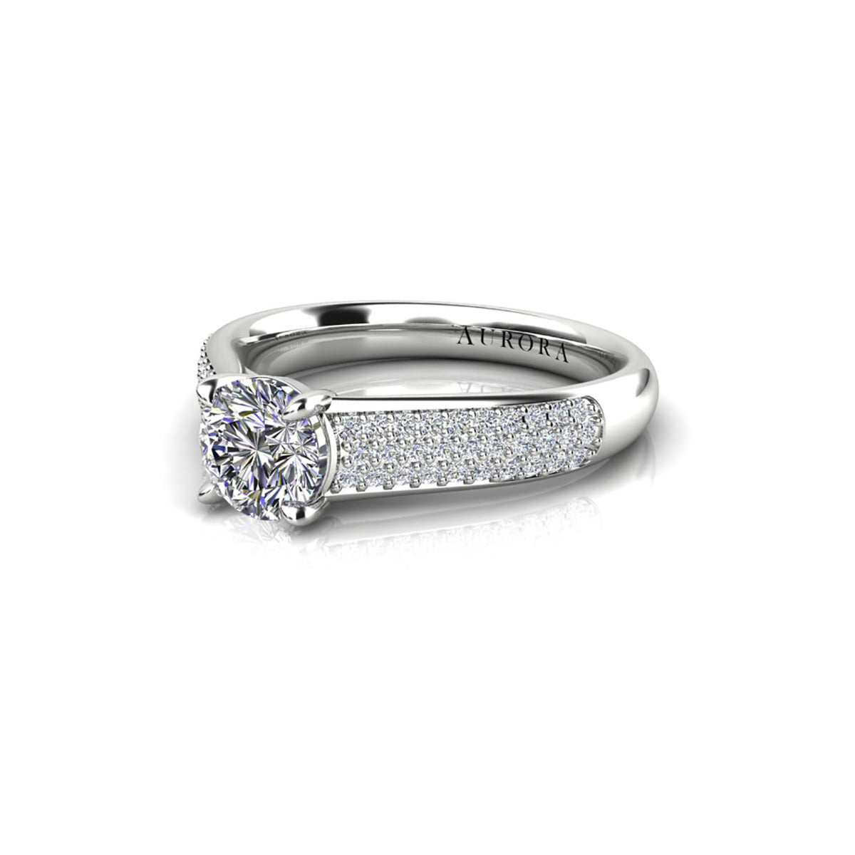 18ct White Gold Diamond Solitaire Engagement Ring
