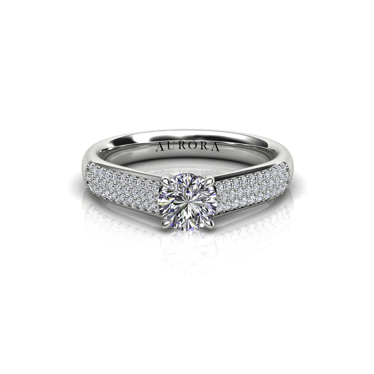 18ct White Gold Diamond Solitaire Engagement Ring