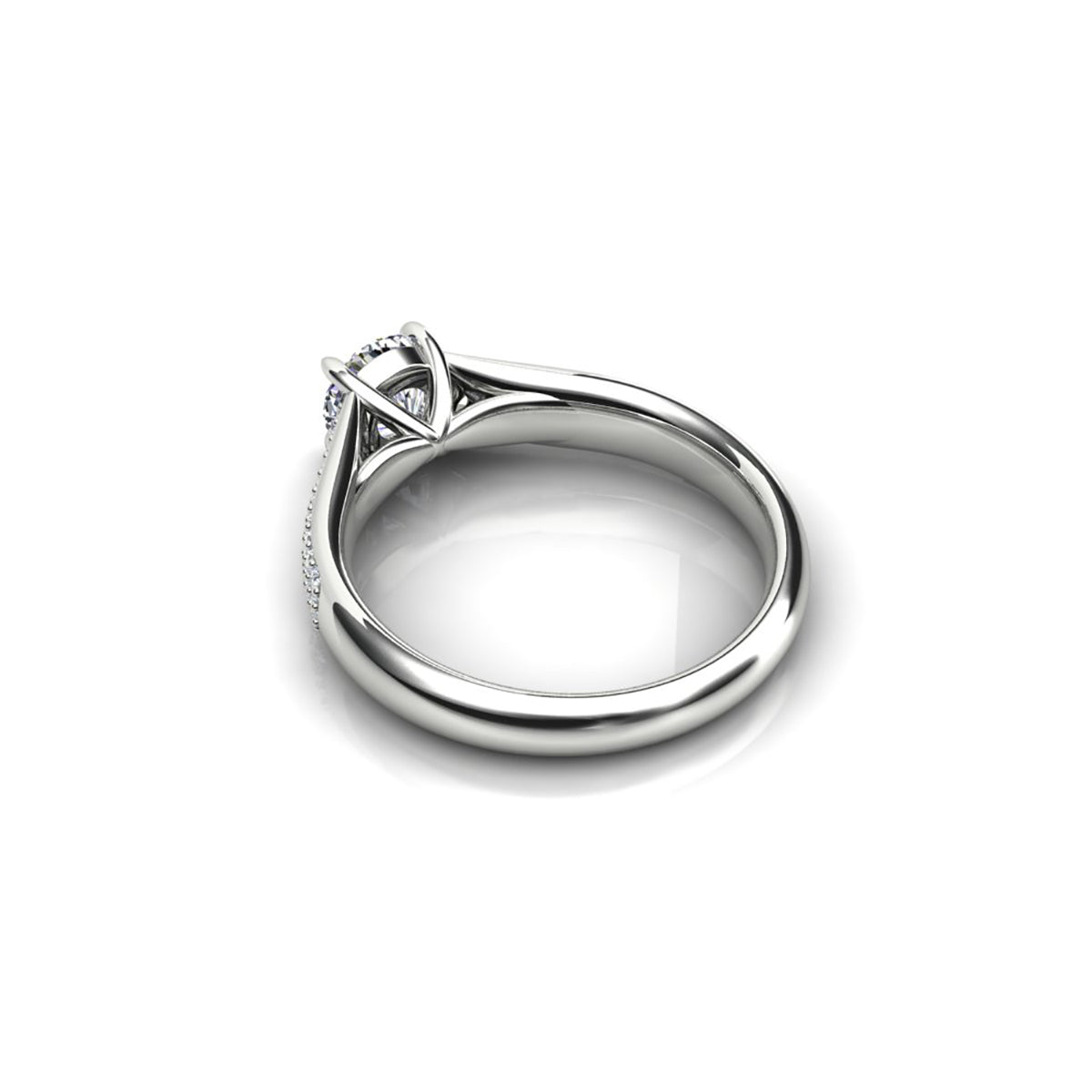 18ct White Gold Diamond Solitaire Engagement Ring