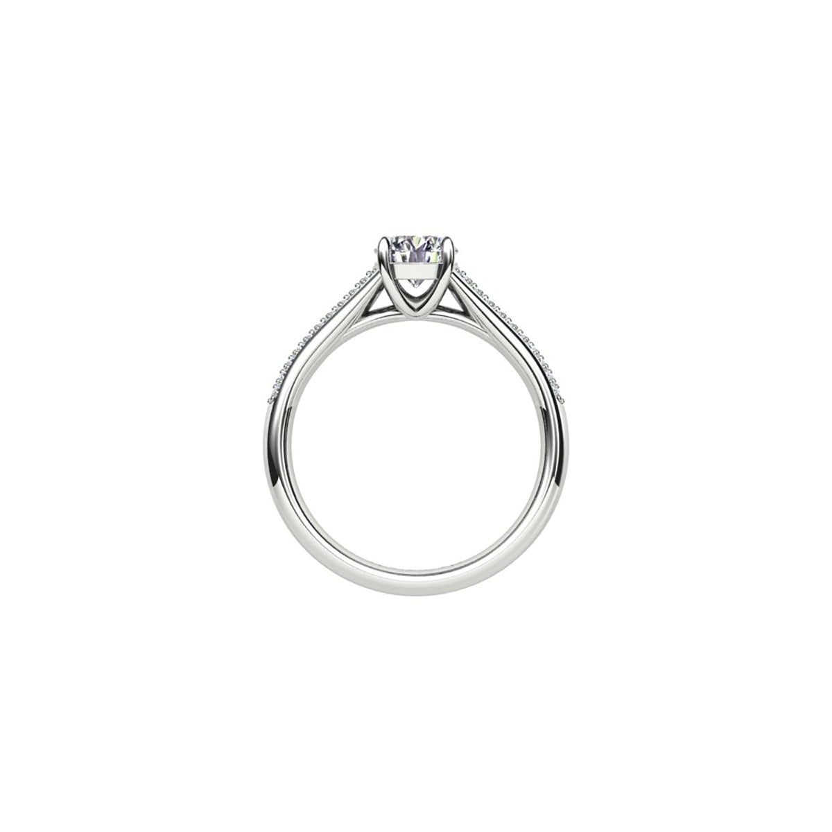 18ct White Gold Diamond Solitaire Engagement Ring