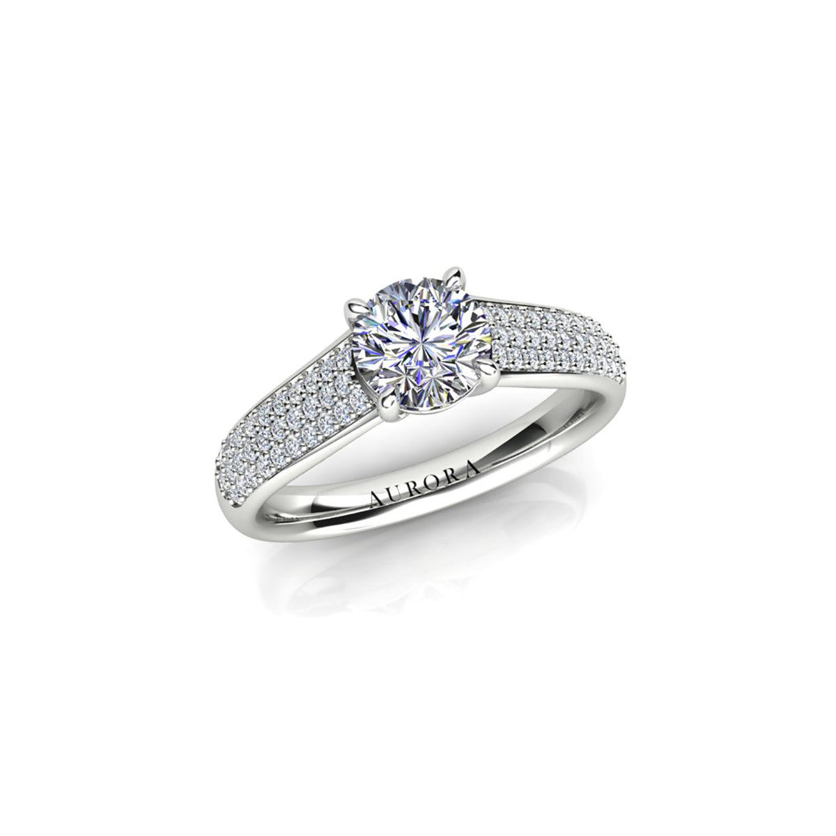 18ct White Gold Diamond Solitaire Engagement Ring