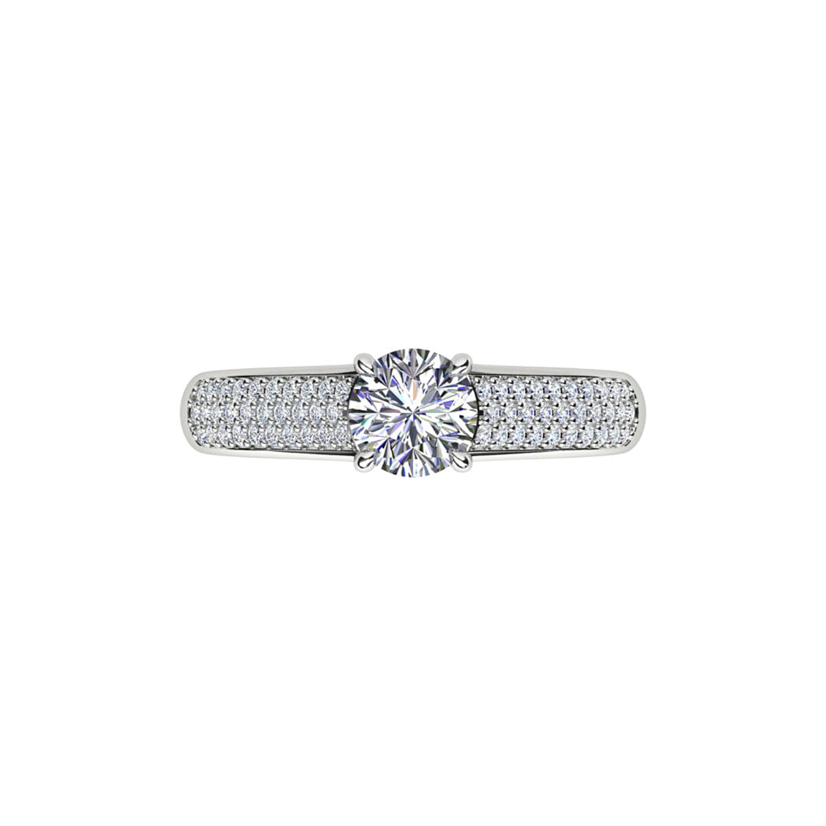 18ct White Gold Diamond Solitaire Engagement Ring