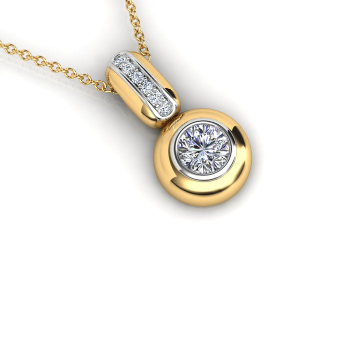 18ct Yellow Gold Diamond Pendant