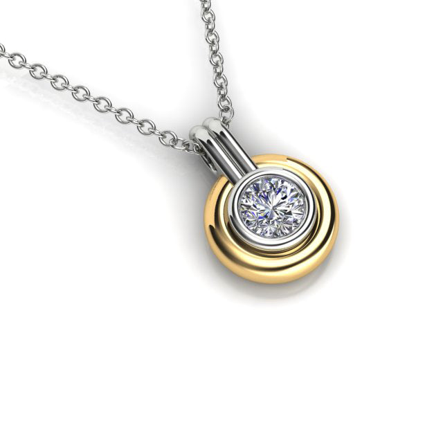 18ct Yellow Gold Diamond Pendant