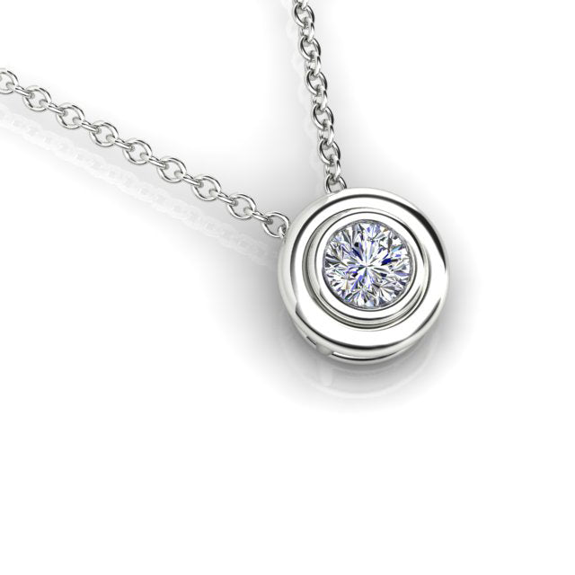 18ct White Gold Diamond Pendant