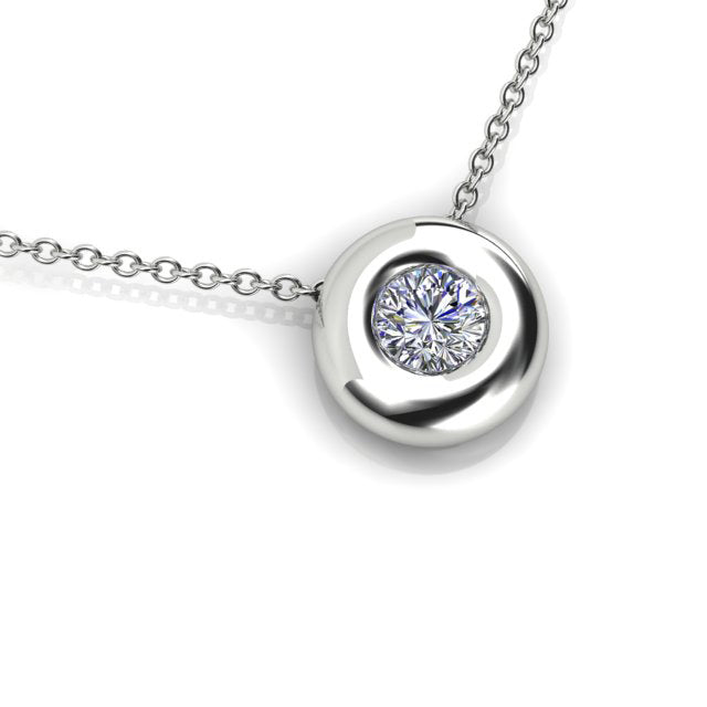 18ct White Gold Diamond Pendant