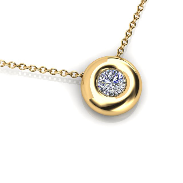18ct Yellow Gold Diamond Pendant