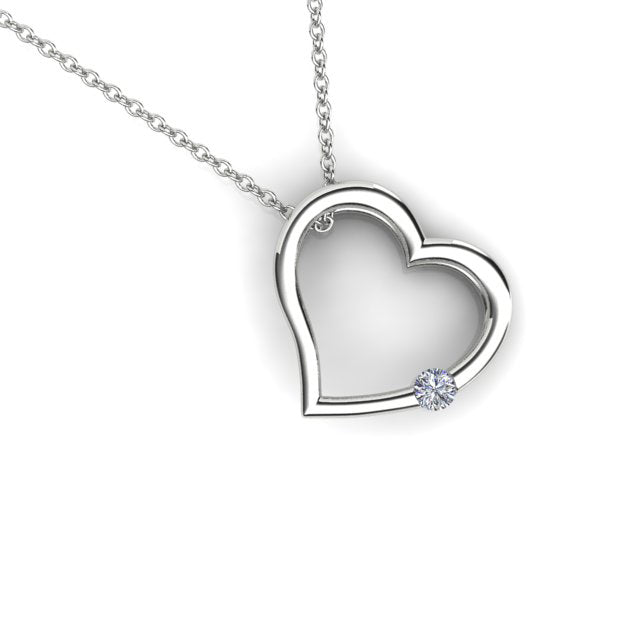 18ct White Gold Diamond Pendant