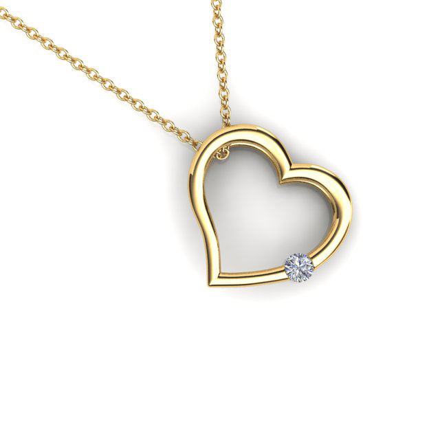 18ct Yellow Gold Diamond Pendant