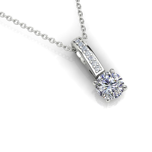 18ct White Gold Diamond Pendant